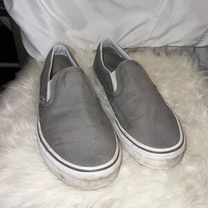 Vans Gray Slip-On Sneakers